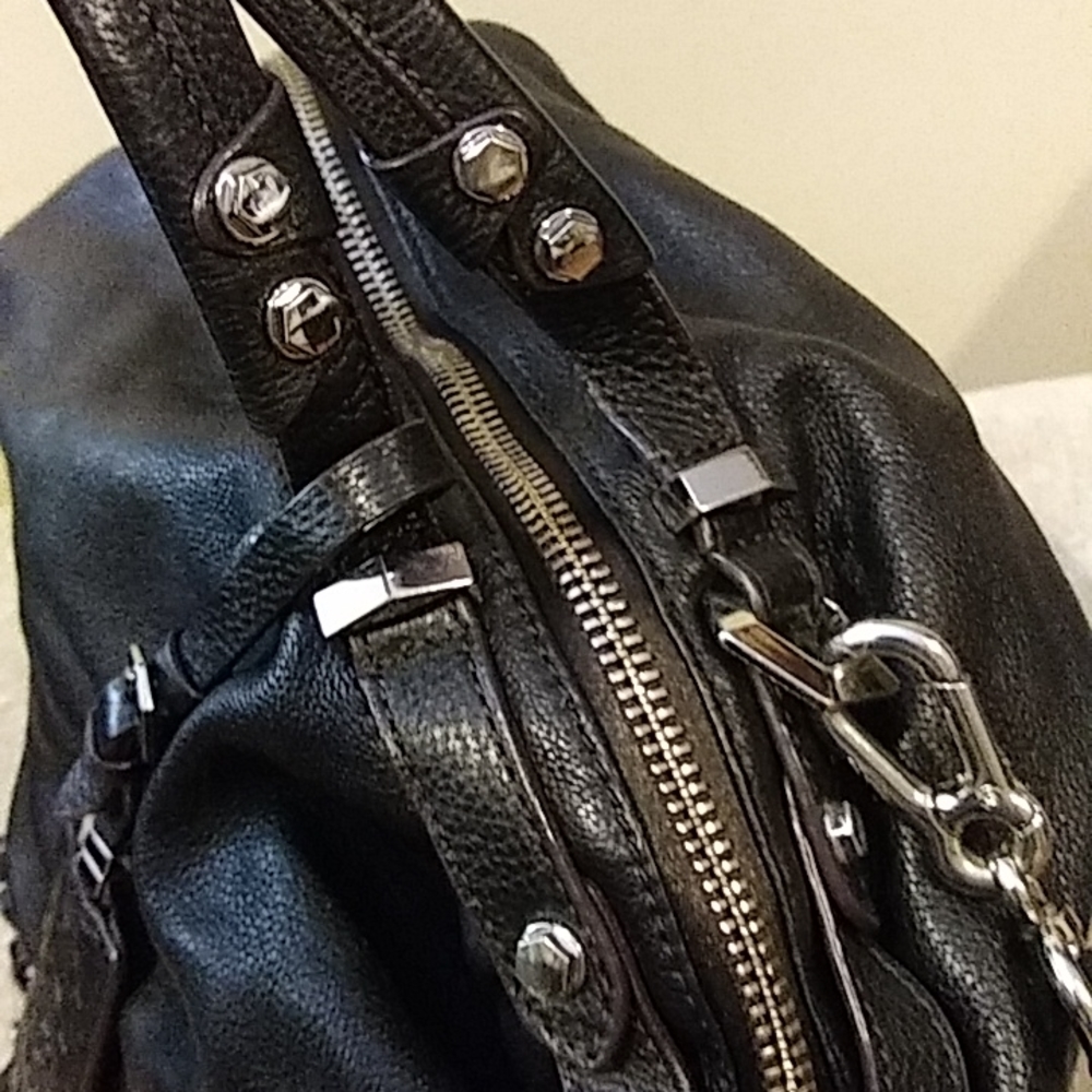 orYANY Black Leather Satchel with Strap - Picture 5 of 6